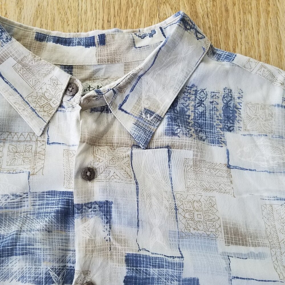 Batek Bay Hawaiian Shirt Tropical Shells Size XXL Cruise Casual Short Sleeve